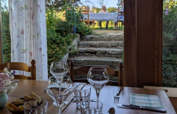 dinner table in the verranda